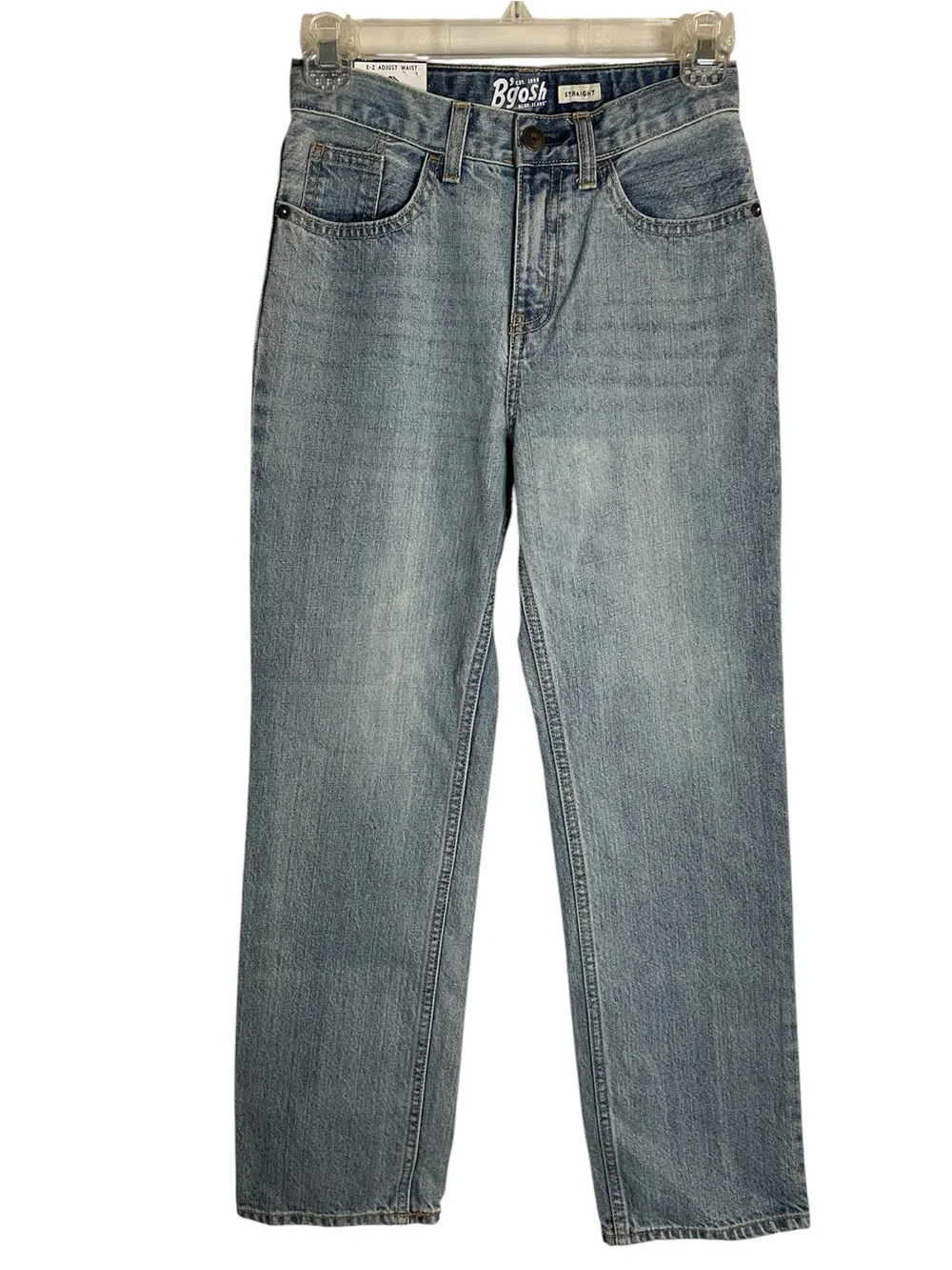 OshKosh B'gosh Light Blue Wash Straight-Leg Snap Jeans EZ Adjust Waist Size 12R